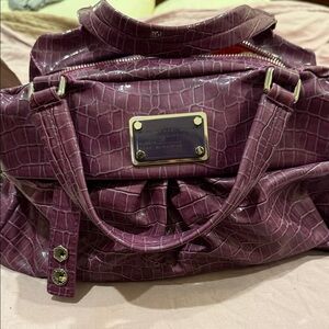 Marc by Marc Jacobs Purple Crocodile-Embossed Women's Bag